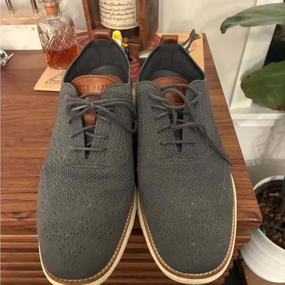 Cole Haan Men\'s Charcoal Knit Oxford Shoes main image 6